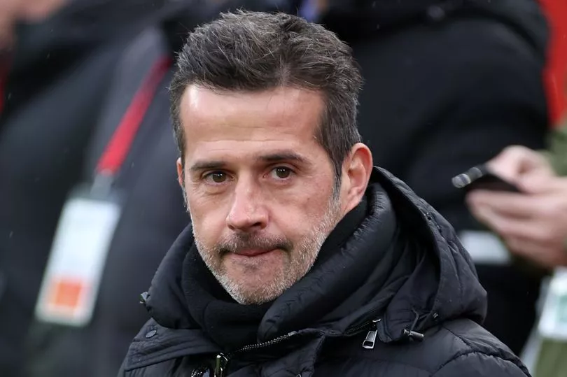 Marco Silva during Fulham's late defeat to Liverpool