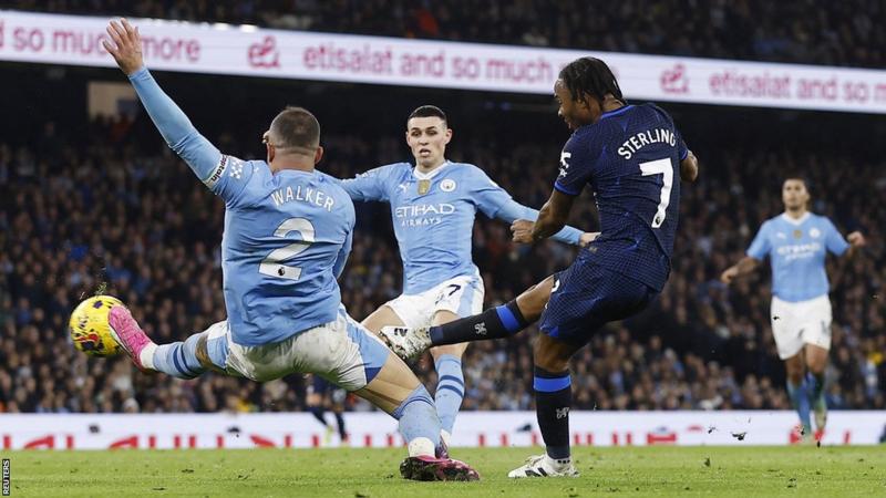 Sterling has scored in both of Chelsea's matches against Manchester City this season. He also scored in their 4-4 draw at Stamford Bridge in November.